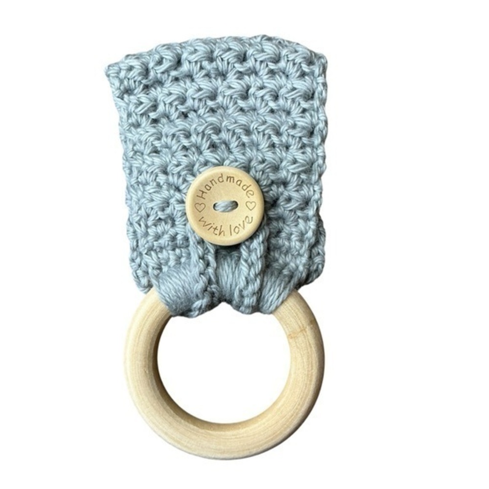Kitchen Tea Hand‎ Towel Holder Topper Cotton Wood Handcrafted Handmade Crochet